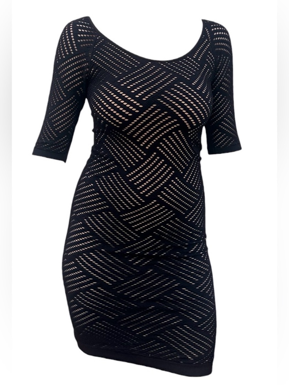 bebe Black Cutout Bodycon Mini Dress
